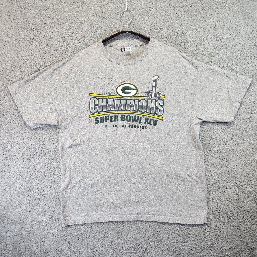 Green Bay Packers Team Apparel T Shirt Mens Size XL Super Bowl XLV Champions NFL